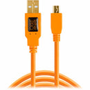 Tether Tools Tetherpro USB-A 2.0 To Mini-B 5-Pin 15Ft Cable Orange