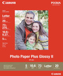 Canon Photo Paper Plus Glossy II 8.5x11 | 20 Sheets