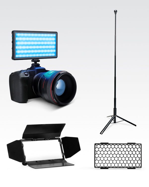 Lume Cube RGB Panel Pro 2.0 Lighting Kit App Controlled LED Panel Light with Stand & Accessories