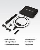 Lume Cube Cordless Ring Light Pro Black 18-inch Edge-Lit LED Ring Light