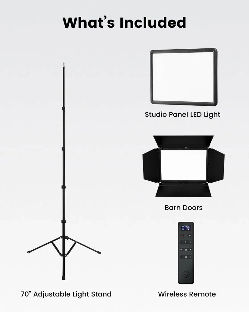 Lume Cube Single Studio Panel Lighting Kit Edge-Lit LED Light Panel with Stand