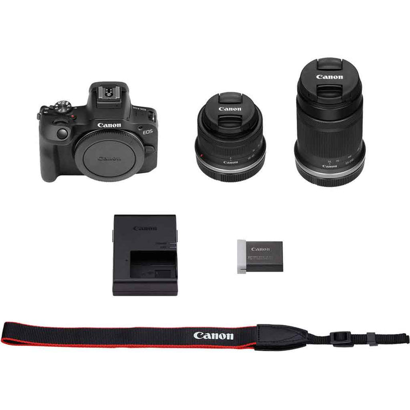 Canon EOS R100 Mirrorless Camera 18-45mm & 55-210mm Kit