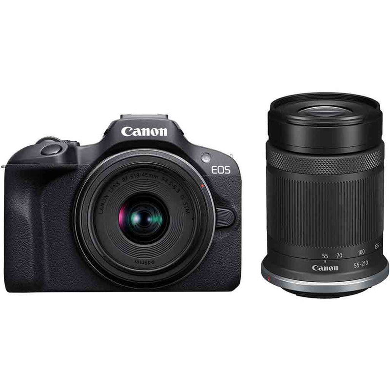 Canon EOS R100 Mirrorless Camera 18-45mm & 55-210mm Kit