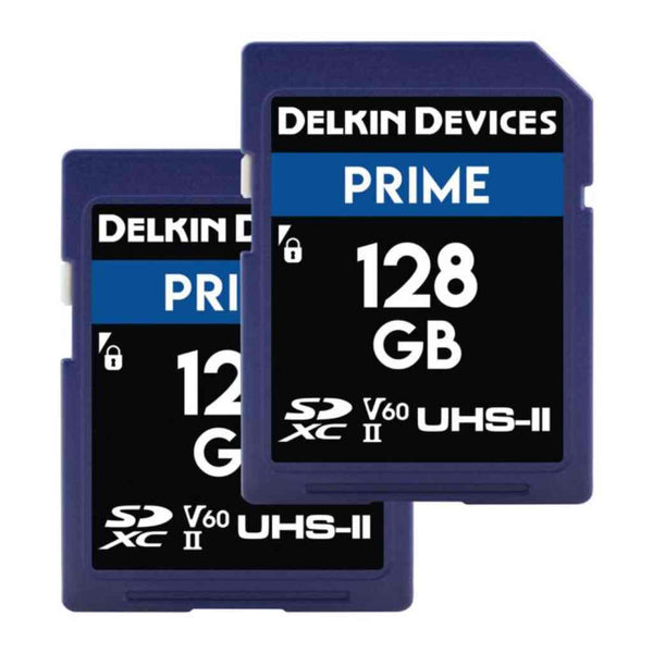 Delkin 128GB PRIME SDXC UHS-II V60 2 Pack