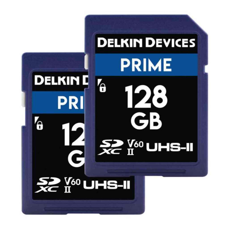 Delkin 128GB PRIME SDXC UHS-II V60 2 Pack