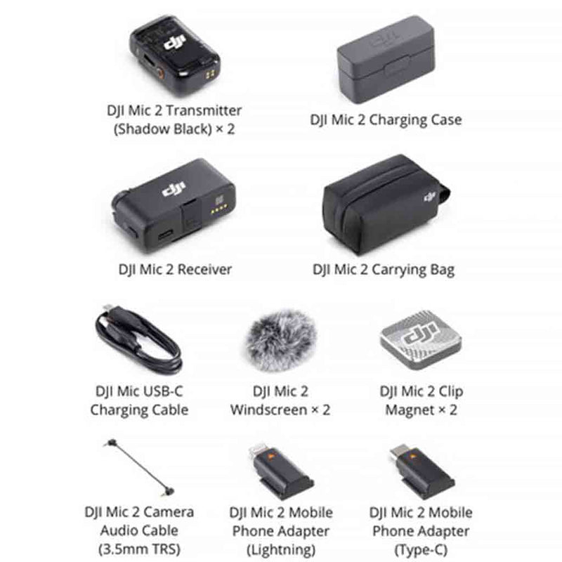 DJI MIC 2 Kit 2 Transmitters & 1 Receiver