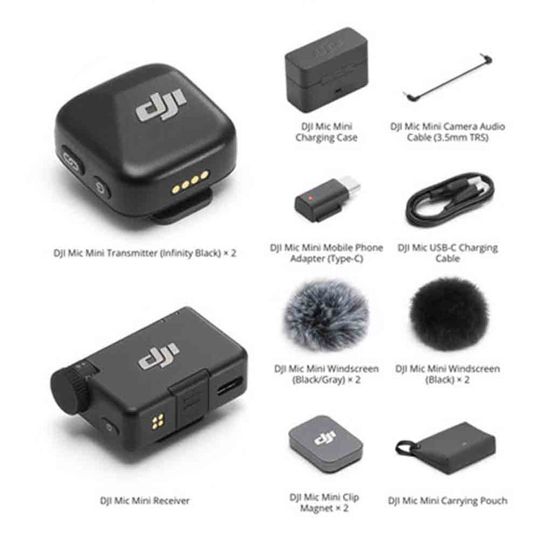 DJI Mic Mini 2 Transmitters 1 Receiver Microphone Kit