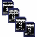 Delkin 32GB SD Advantage Memory Card 4 Pack