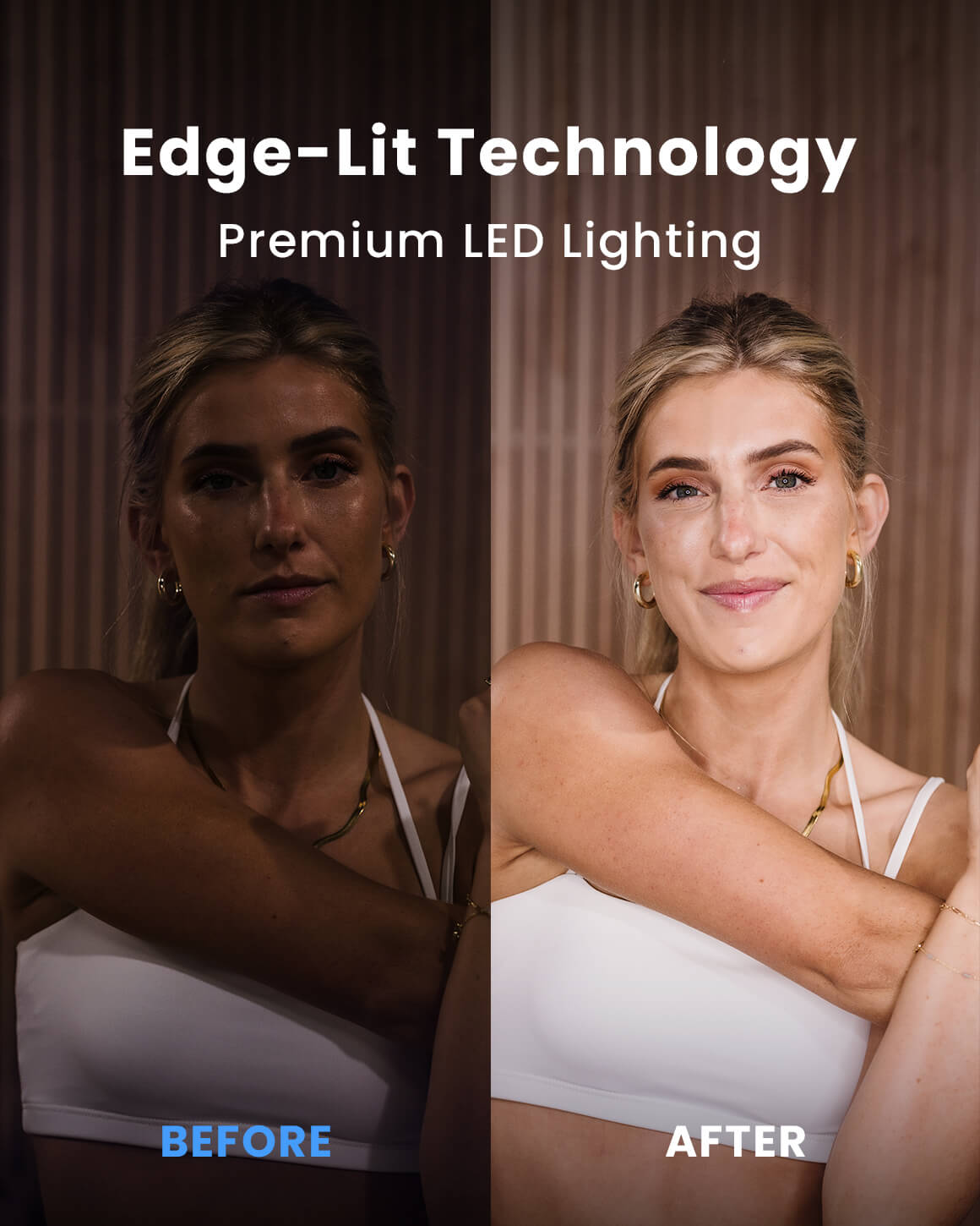 Lume Cube Cordless Ring Light Pro White 18-inch Edge-Lit LED Ring Light