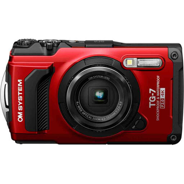 OM System TG-7 Tough Red Compact Camera