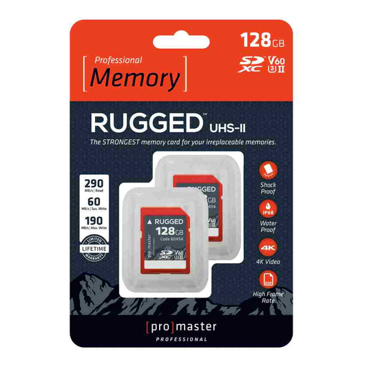 Promaster Rugged 128GB SDXC UHS-II V60 2 Pack
