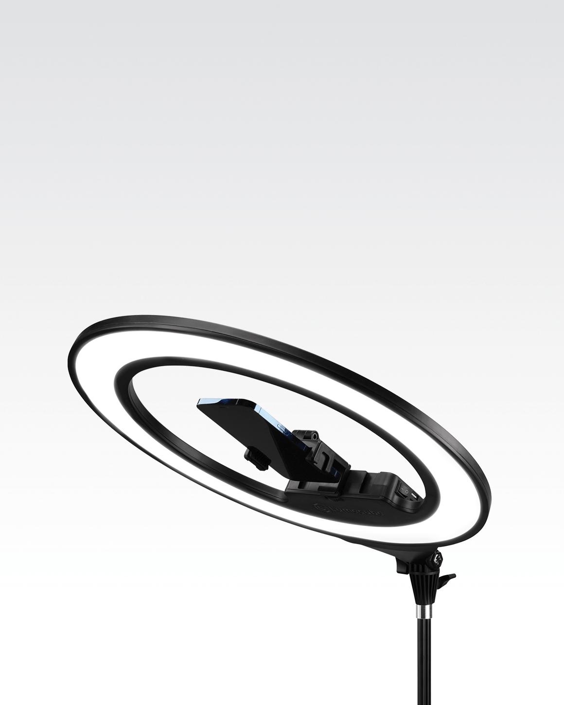 Lume Cube Cordless Ring Light Pro Black 18-inch Edge-Lit LED Ring Light