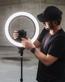 Lume Cube Cordless Ring Light Pro Black 18-inch Edge-Lit LED Ring Light