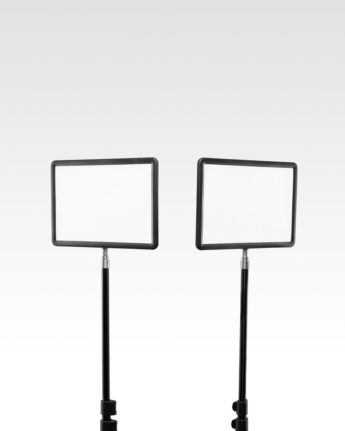 Lume Cube Studio Panel 3-Point Lighting Kit Three Edge-Lit LED Panel Lights with Stands