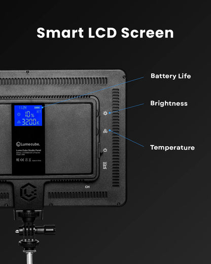 Lume Cube Studio Panel 3-Point Lighting Kit Three Edge-Lit LED Panel Lights with Stands