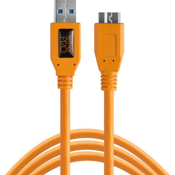 Tether Tools Tetherpro USB-A 3.0 To USB Micro-B 15Ft Cable Orange