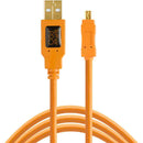 Tether Tools Tetherpro USB A To Mini-B 8-Pin 15Ft Orange Cable