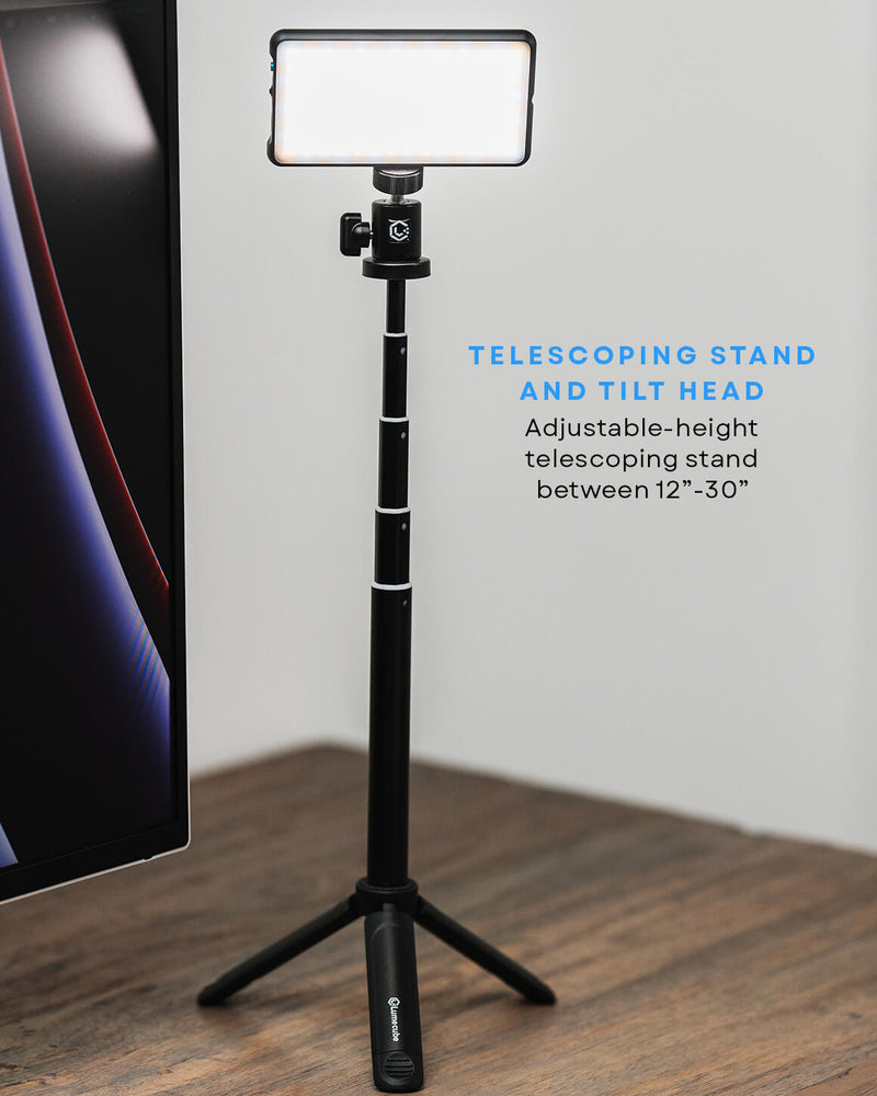 Lume Cube Broadcast Lighting Kit Video Conference LED Light with Stand & Mount