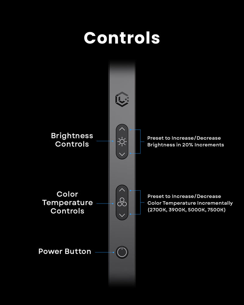 Lume Cube Edge Light 2.0 Black LED Desk Lamp